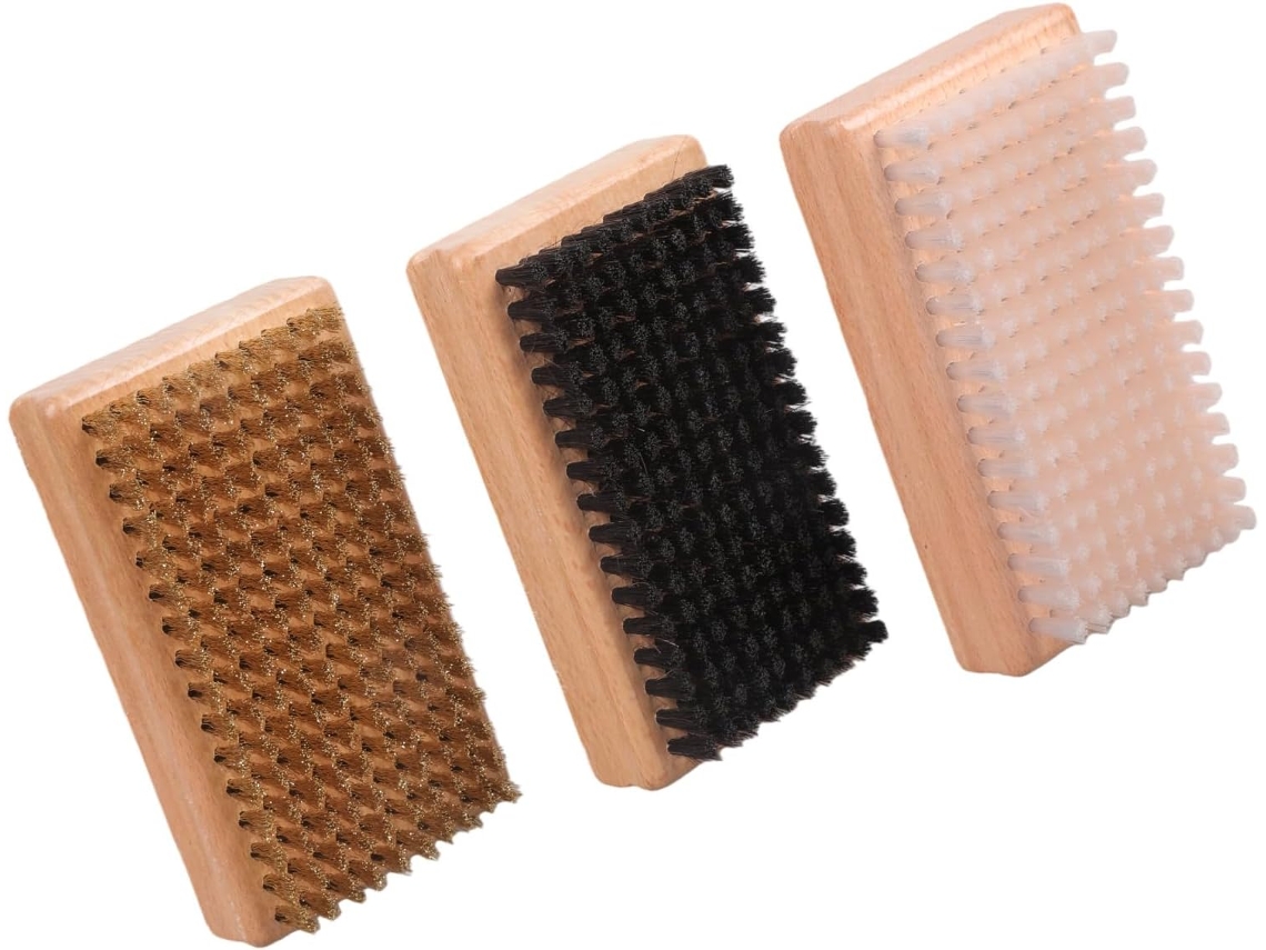 Cepillo Para Cera De Latón/nylon/crin De Caballo, Mango De Madera, Ceras Para Tablas De Snowboard, Accesorios De Mantenimiento