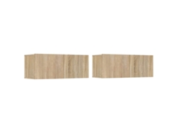 Conjunto de 2 muebles de TV derivados de madera de roble Sonoma MAISON EXCLUSIVE (80x30x30 cm)