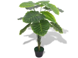 Planta De Taro Artificial Con Macetero 85 Cm Verde