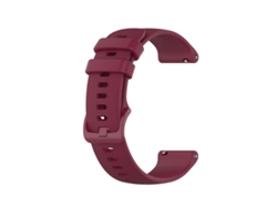 Bracelete Para Samsung Galaxy Watch (42mm) - Silicone Com Padrão Xadrez (20mm) - Red Wine Red