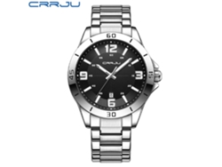 Reloj de pareja redondo sencillo (blanco y negro), reloj digital de cuarzo resistente al agua con brazalete de acero.