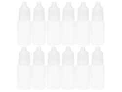 50 Unidades De Frascos Oftálmicos Vacíos De 10 Ml Con Tapa Y Tapón, Color Blanco.