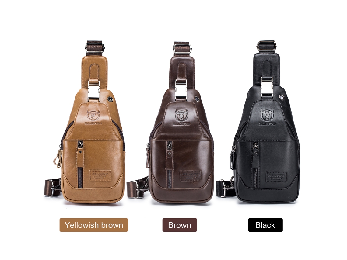Mochila Bandolera De Cuero Impermeable Para Hombre, Ideal Para Senderismo, Ciclismo, Montañismo Y Viajes.
