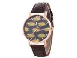 Reloj De Pulsera Analógico De Aleación Con Esfera Redonda Y Movimiento De Cuarzo Para Hombre Y Mujer (color Café).