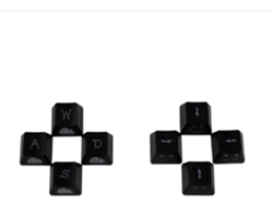 1 Juego De Teclas Personalizadas De Abs, Transparentes, Para Teclado De Juegos, Dirección Wasd.