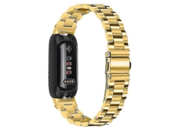 Pulseira De Substituição Para Smartwatch Fitbit Inspire 3, Em Aço Inoxidável Com 3 Contas.