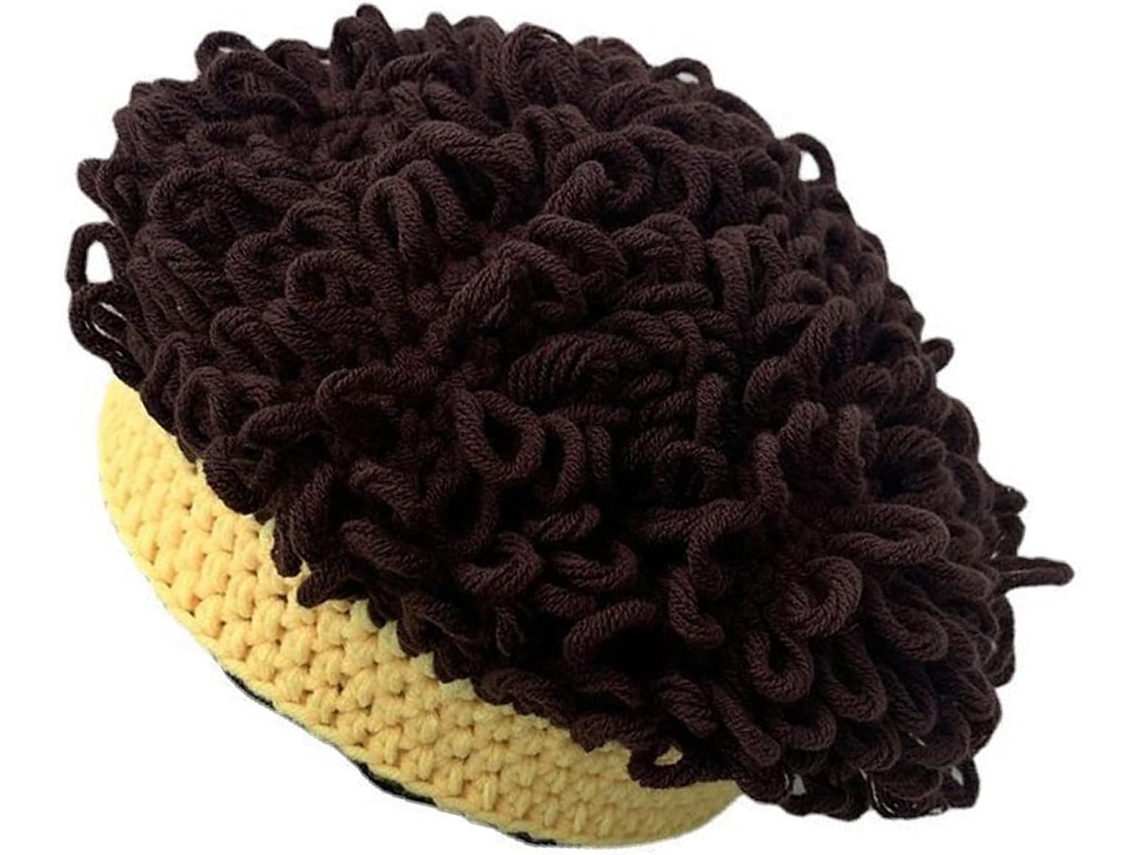 Gorro Infantil Elástico De Algodón Con Diseño De Pelo Rizado Salvaje, Perfecto Para
