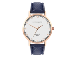 Reloj De Pulsera Unisex Con Correa De Pu, Esfera Redonda, Reloj De Cuarzo Informal