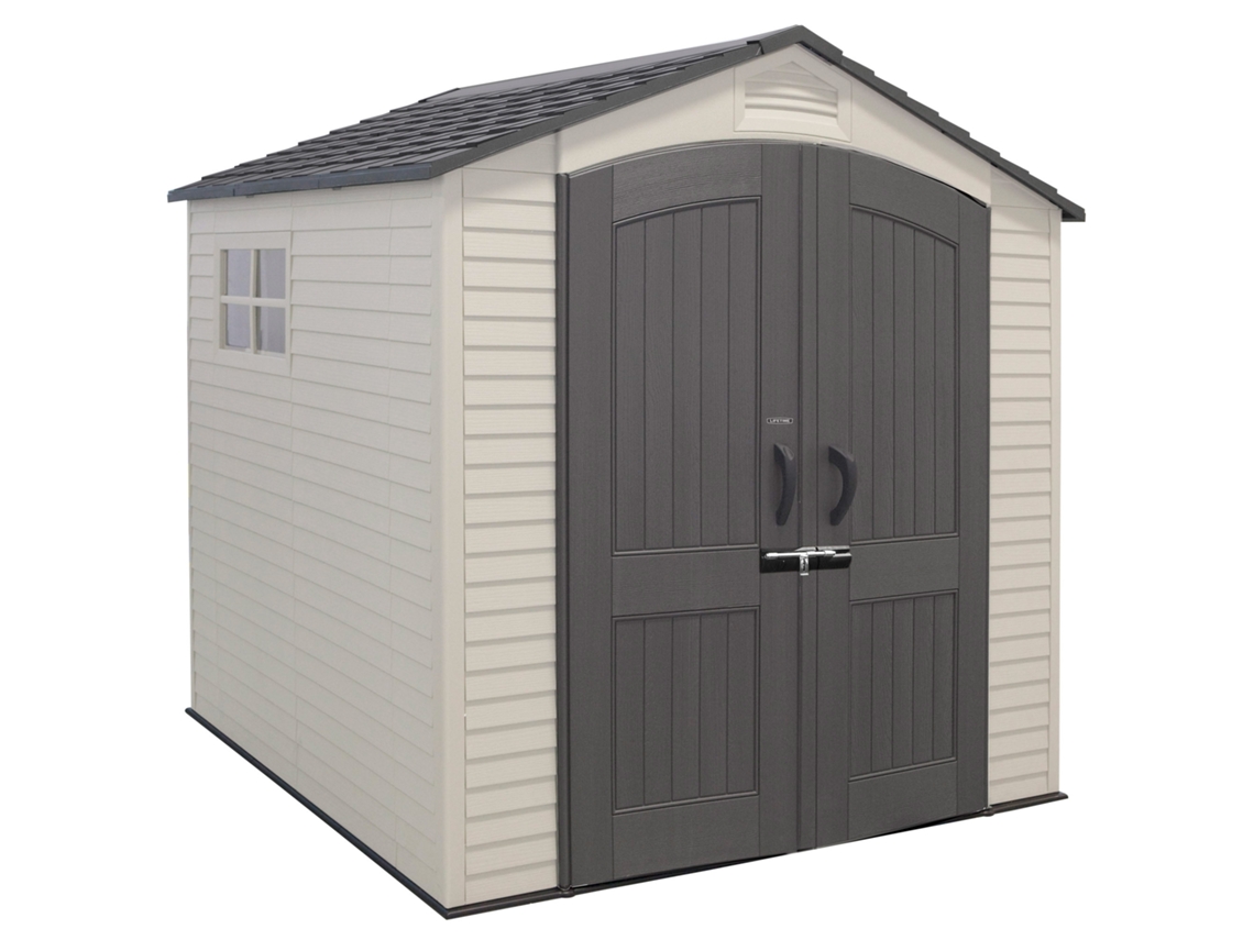 Caseta de Jardín Lifetime Resistente con Ventana (Marrón - 214 x 213 x 227 cm)