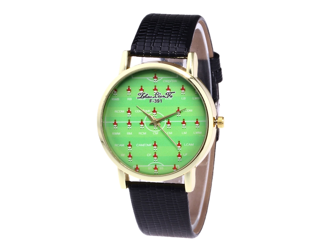 Reloj De Pulsera De Cuarzo Con Correa De Pu, Estilo Moderno, Diseño Deportivo, Negro.