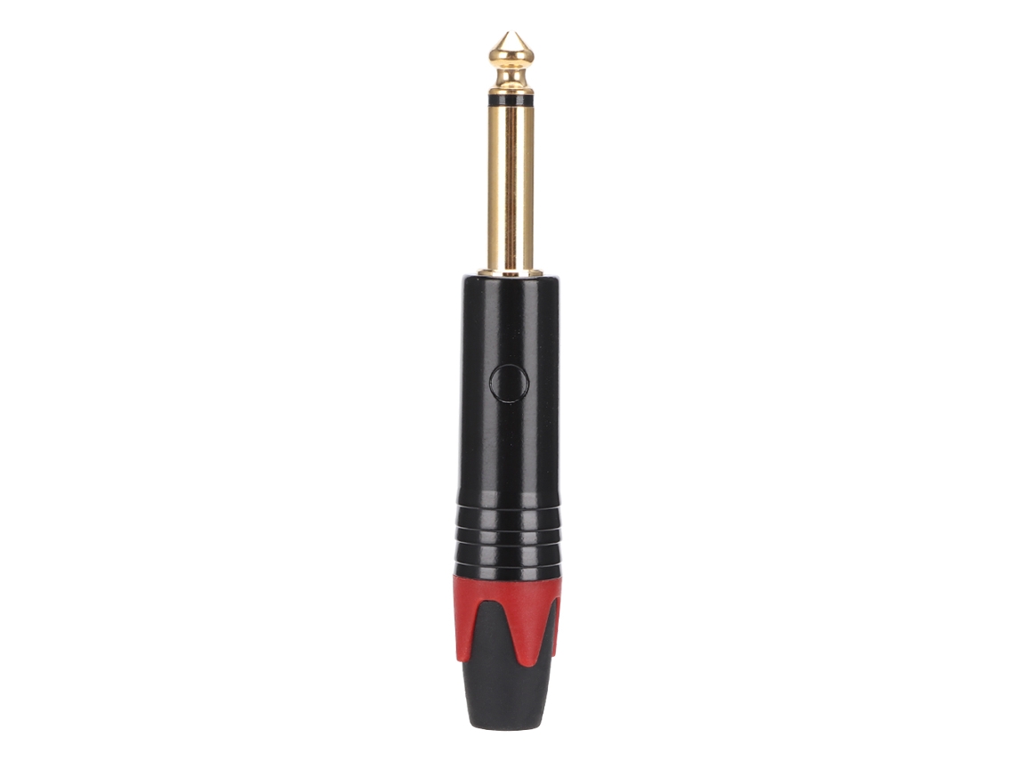Adaptador de micrófono (conector macho de 6,35 mm con baño de oro)