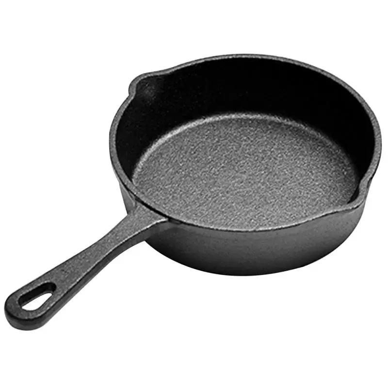 Mini sartén de hierro fundido, perfecta para freír huevos y asar a la parrilla. No necesita tapa. MDUG