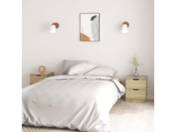 Mesas Cabeceira LOVELY HOME Mesinha 2Pcs 40X40X50Cm Contraplacado Carvalho Sonoma