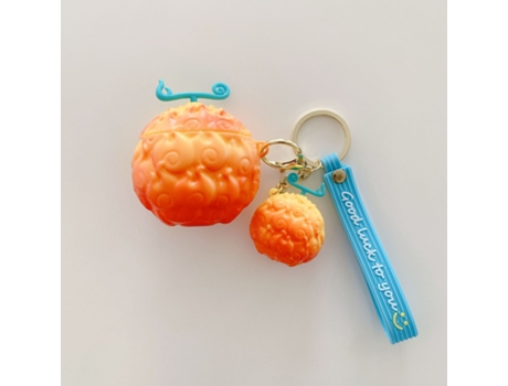 Casing earphone model buah setan one piece anime untuk apple airpods 1 2 3 pro headset headphone pelindung penutup lunak mainan shell