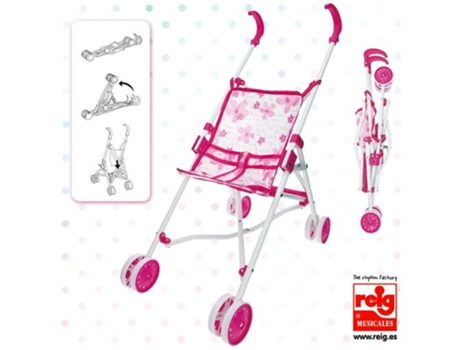 Coche de Muñecas BAUER Basic rosa
