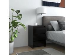 Mesa de Cabeceira LOVELY HOME Mesinha 40X35X62,5 Cm Contraplacado Preto