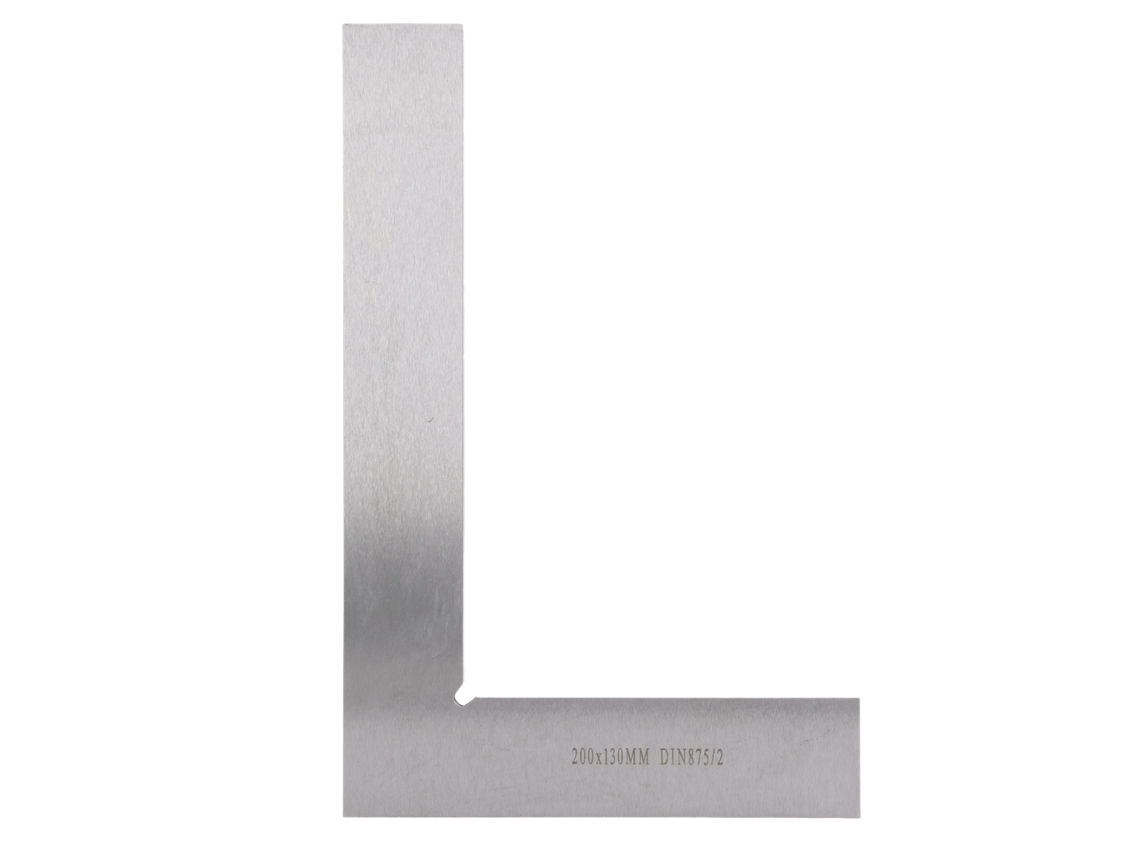 Regla cuadrada de ingeniero de 90 grados, 200 x 130 mm, de acero al carbono de alta precisión, para maquinistas.