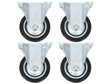 vidaXL Ruedas fijas 8 unidades 75 mm
