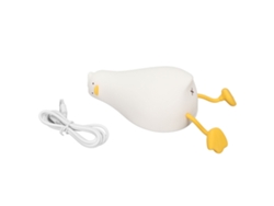 Lámpara De Noche Con Forma De Patito, Tumbado, 3 Niveles De Brillo, Luz Led Cálida, Ideal Para Acampar, El Dormitorio O La Oficina.
