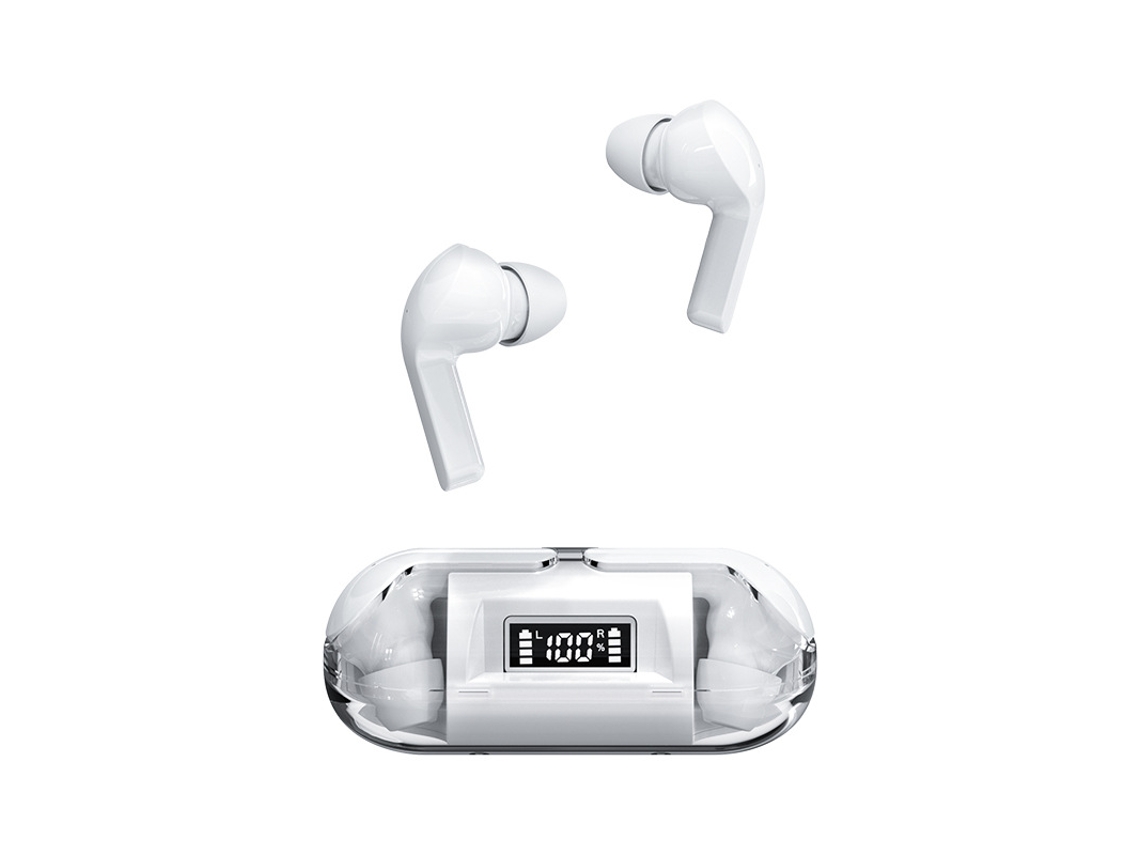 Auriculares Inalámbricos Pantalla Led Táctil Deportivas Prueba YIZHOOD Bluetooth Blanco