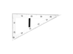 Juego Educativo Magnético Transparente De 60° Con Escuadra Y Regla Triangular Para Dibujar.