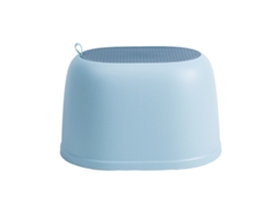 Taburete Portátil Antideslizante Para Niños, Apilable, De Plástico Pp Con Asa, Ideal Para El Baño Y El Hogar, Color Azul Claro.