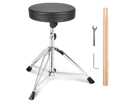 VEVOR Drum Throne Taburete de tambor acolchado y ajustable en altura de 490 a 585 mm/19,3 a 23 pulg.