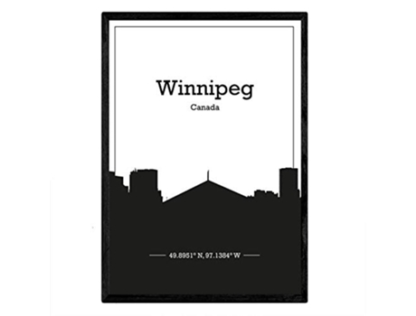 Poster NACNIC Mapa de Winnipeg Canada (A3)