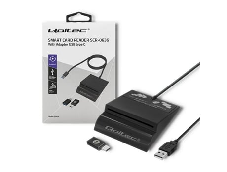 Lector de Tarjetas QOLTEC 50636 (Negro)