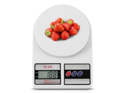 Balanza de cocina digital, acero inoxidable, capacidad de 10 kg, pilas reemplazables.