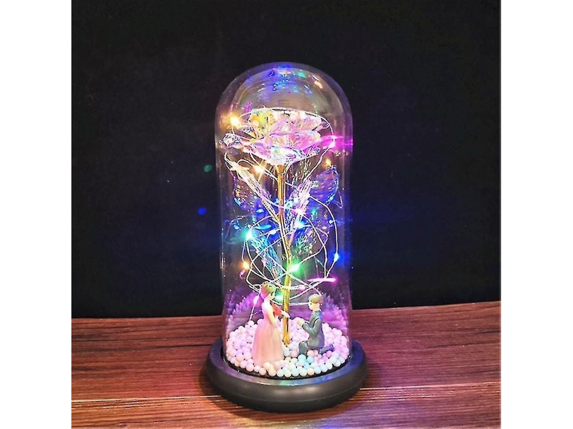 Fasst-rosa Galáctica Artificial Inspirada En La Bella Y La Bestia Para Decoración Hogar, Bodas, San Valentín Y Regalos De Día De La Madre