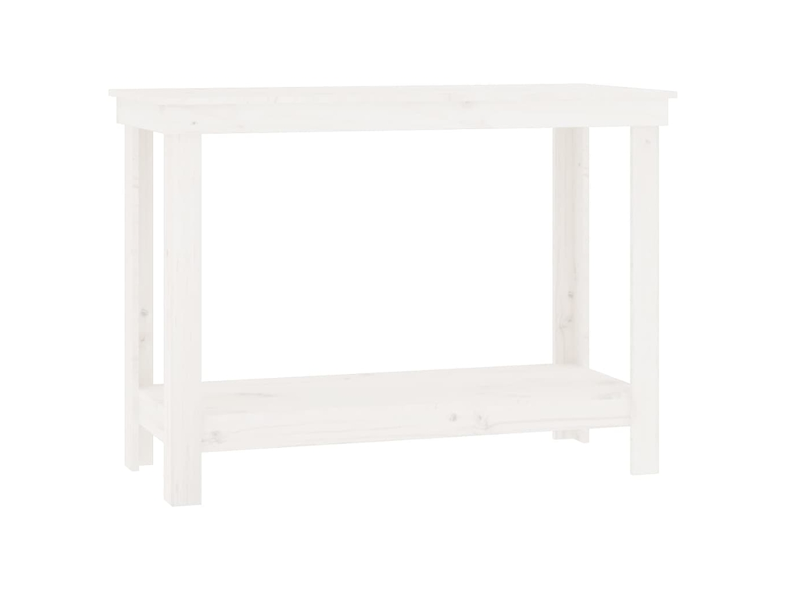 Maison Exclusive - Banco De Trabajo De Madera Maciza De Pino Blanco 110x50x80 Cm