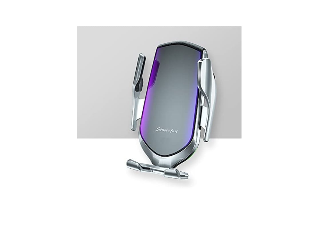 Cargador Sem Carro Qi Rápido Sensor YIZHOOD Plateado