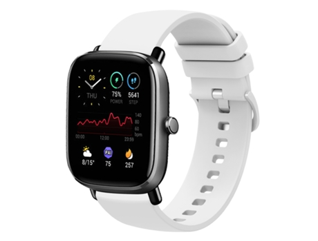 Correa de reloj inteligente para Amazfit GTS 2 Mini 20 mm Silicona suave de color sólido (Blanco)