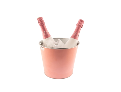 Cubitera KOALA Con asa Rosa Metal 5 L
