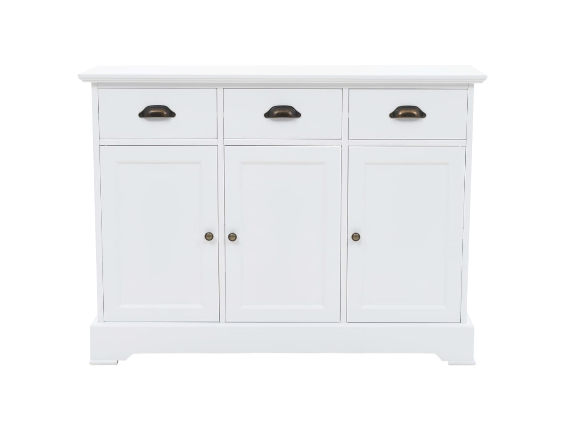 Maison Exclusive - Aparador Con 3 Puertas Mdf Y Madera De Pino 105x35x77,5 Cm