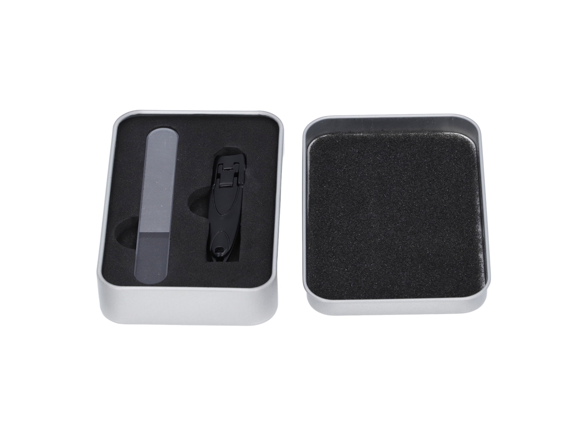 Kit de tijeras de uñas profesionales Kkml con lima antisalpicaduras de acero inoxidable ultrafino, portátil.