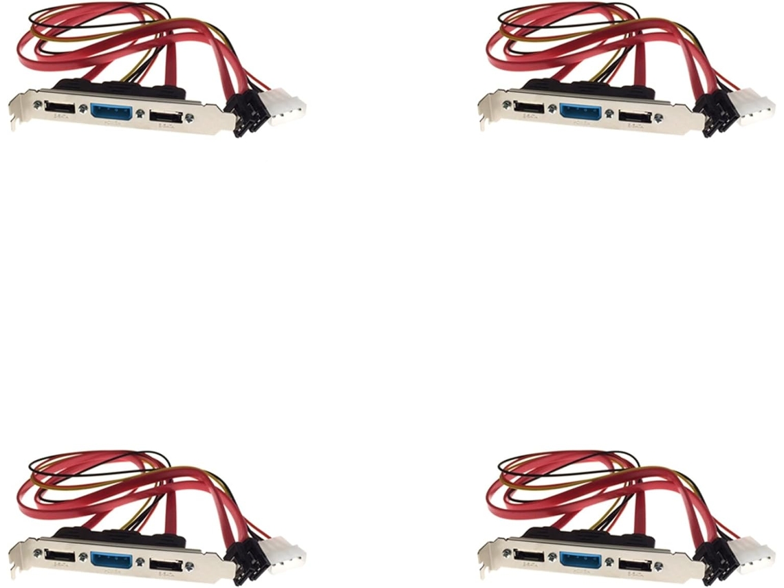 Ranura De Soporte Para Cable Pci De Alimentación Molex Ide De 4 Pines Para Pc Diy (4 Unidades) A Esata Y 4 Pines