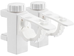 Soportes Para Barra De Cortina Ajustables Ganchos Resistentes De Metal Montaje Sin Taladros Para Cortinas Y Toallas 2 Piezas