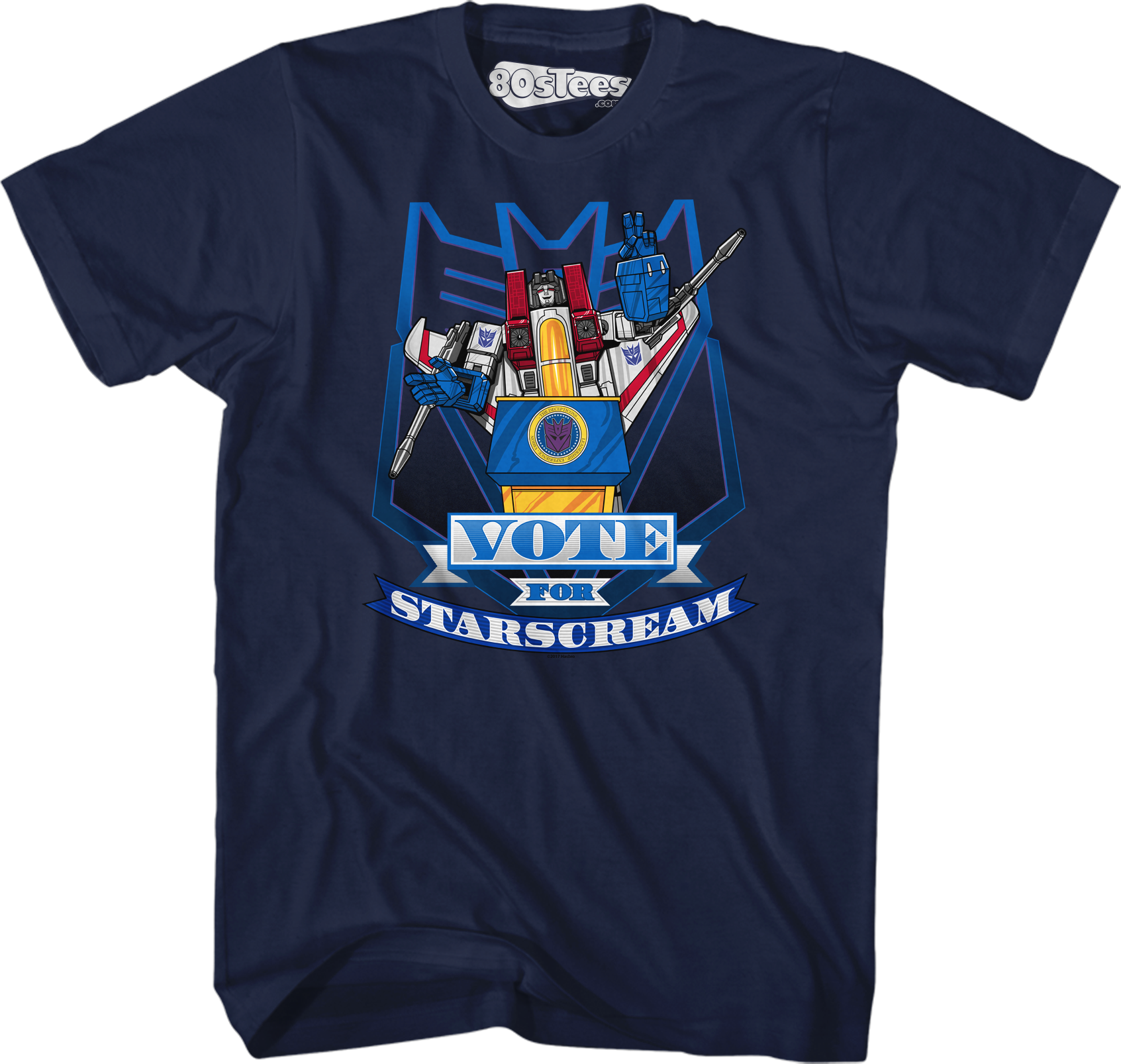 Camisetas Unisex DEEPSTONE Transformers Vote For Starscream Armada (M)