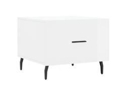 Maison Exclusive - Mesa De Centro Madera De Ingeniería Brillo Blanco 50x50x40 Cm