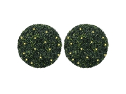 Conjunto 2 Bola De Boj Artificial VIDAXL Verde Polietileno