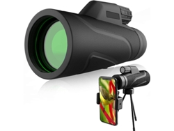 Telescopio monocular 12x42 HD multicapa IP68 para observación de aves, caza y vida silvestre, color negro Yizhood