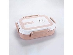 Fiambrera Rosa De Acero Inoxidable Con Calefacción, Sellada, Aislada Y Resistente Al Calor, Para Adultos O Estudiantes.