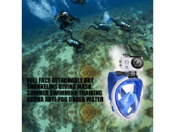 Máscara De Snorkel Integral Antivaho Con Tubo De Snorkel Desmontable Y Soporte Para Cámara Para Adultos Y Niños.