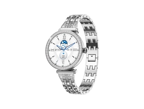 Reloj inteligente con llamadas Bluetooth, pantalla AMOLED siempre encendida de 1,19 pulgadas, reloj inteligente Diamond para mujer con frecuencia C...