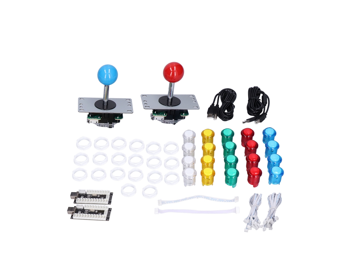Kit De Juego Arcade Para 2 Jugadores Con Botones Led Y Joystick De 8 Direcciones Para Windows.