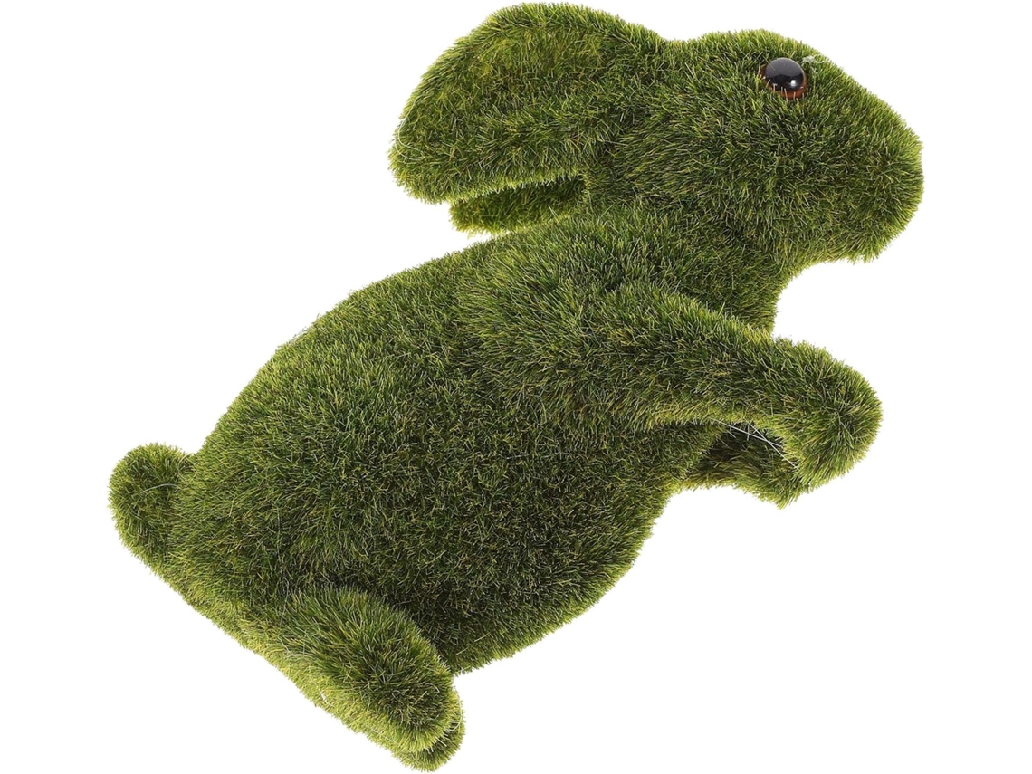 Adorno De Conejito De Pascua De Healeved, Hecho De Espuma Verde Con Flocado. Versátil Y Fácil De Limpiar, Ideal Como