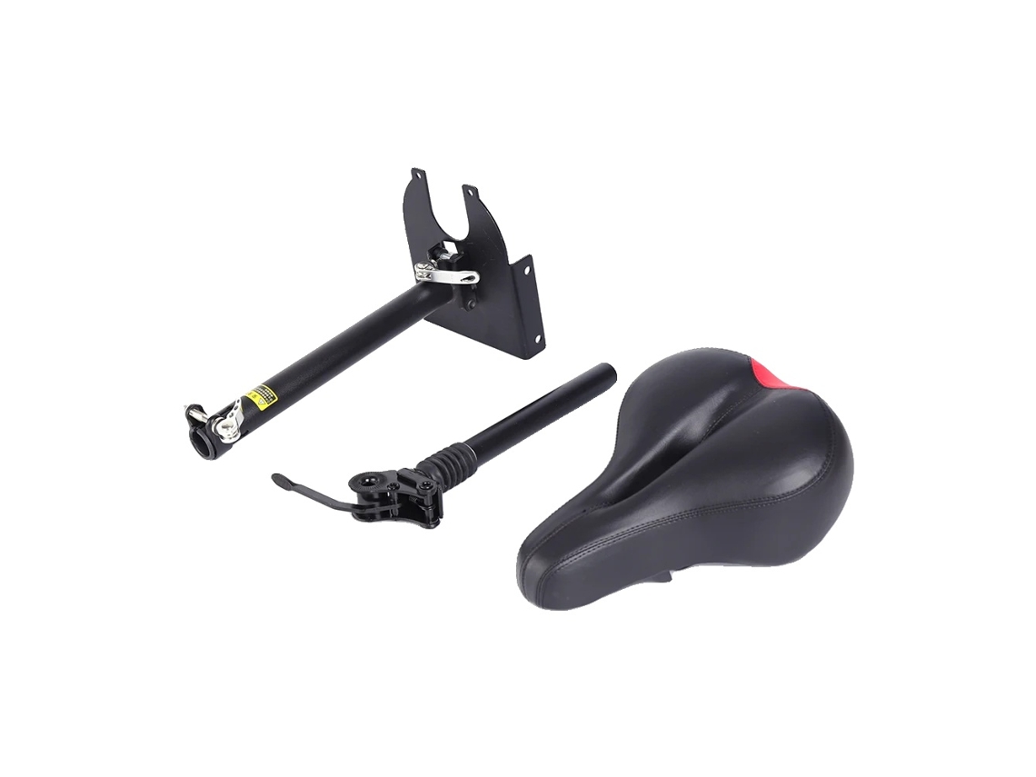 Asiento para transportador personal eléctrico, con amortiguador, altura ajustable, negro.