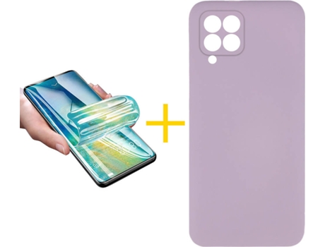 Carcasa + Protector de Pantalla para Huawei P40 Lite ACCETEL Morado